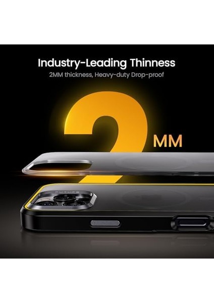 16 Pro Kılıfı Magsafe ile Uyumlu, Askeri Sınıf Düşme Koruması, Ince, Manyetik Darbeye Dayanıklı Telefon Kılıfı, 6,3 Inç 16 Pro Için, Siyah modelleri