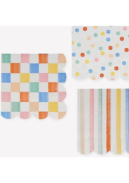 - Colourful Pattern Large - Renkli Desenler Peçeteler - L - 16&apos;lı fiyatları