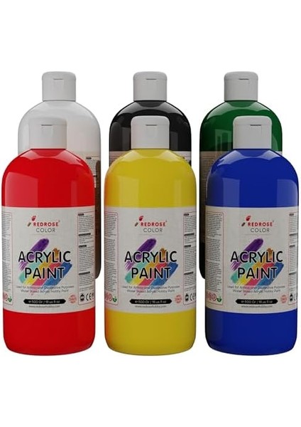Rose Ana Renkler Akrilik 6&apos;lı Set 6X500 gr fiyatları