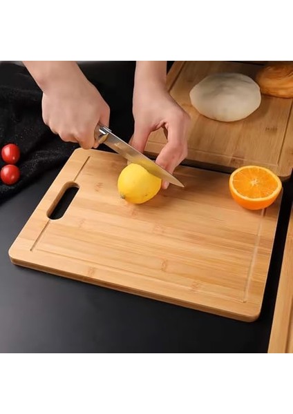 Bambu Kesme Tahtası Seti, Kalın Kaliteli Ahşap, Farklı Ebatlar, Temizlenir (34X24) fiyatları