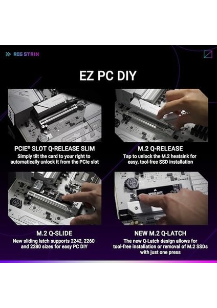 Rog Strix B860-A Gaming Wifi Atx Anakart, Gelişmiş Aı Pc&apos;ye Hazır, 14+1+2+1 Güç Aşamaları, Ddr5 Yuvaları, Pcıe 5.0, Dört M.2 Yuvası, Wifi 7, Aı Networking Iı, Sync Rgb Aydınlatma. fiyatları