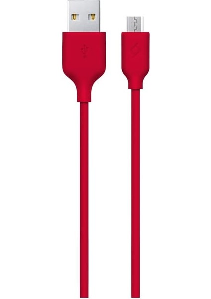 Micro USB 120CM Şarj Kablosu, Kırmızı