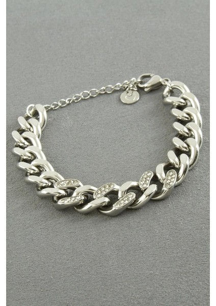 Düz Zincir Lüks Çelik Bileklik