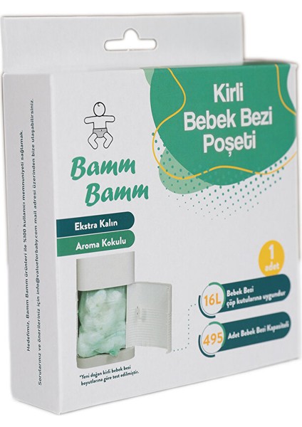 Kokulu Bebek Bezi Çöp Poşeti 495 Bez Kapasiteli fiyatları