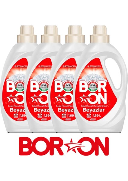 Doğal Mineralli Sıvı Çamaşır Deterjan Beyazlar Için 4 Adet 104 Yıkama.