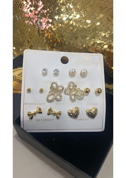 Çelik Altın Kaplama 14'lü Küpe