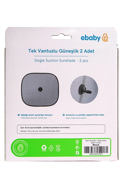 Tek Vantuzlu Güneşlik 2 Parça modelleri