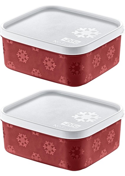 2&apos;li Set No Frost Saklama Kabı Carmen 700 ml