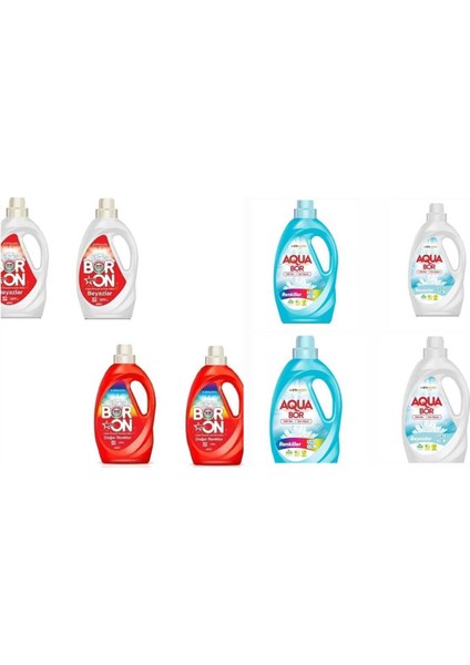 Doğal Mineralli Sıvı Çamaşır Deterjanı 4 Adet Renkliler 4 Adet Beyazlar Için.
