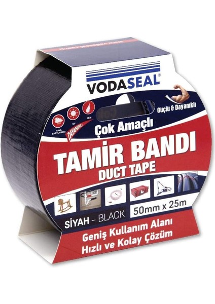Çok Amaçlı Tamir Bandı, 50MMX25MT, Siyah