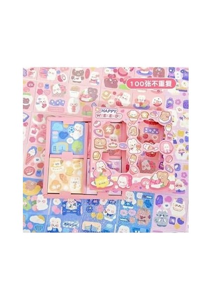 Happy Weekends Temalı 100 Yaprak 4 Bölmeli Seti • Bullet Journal Happy Weekends modelleri