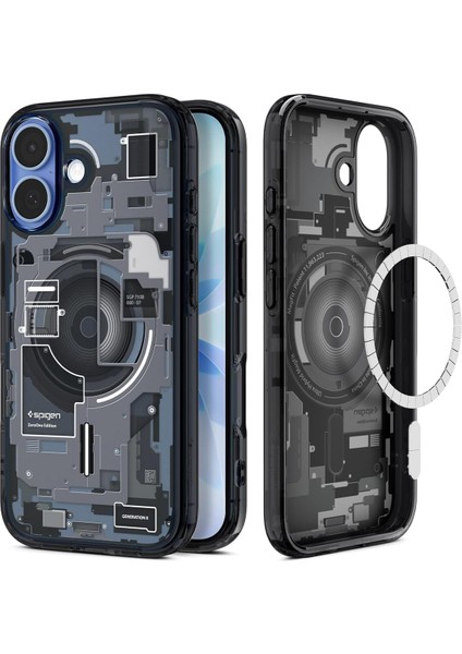 17 ile Uyumlu Ince Magsafe Kılıf Ultra Hybrid Sararma Karşıtı Duraclear Hava Kanalı Teknolojisi Askeri Sınıf Koruma Magfit Zero One Tasarım Kapak - ACS10089