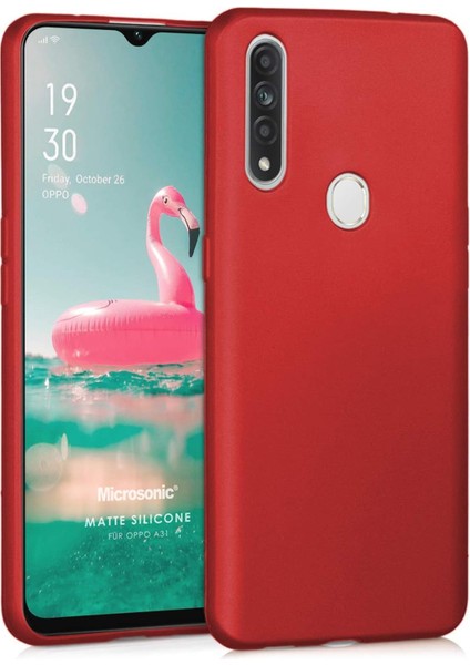 Silicone Oppo A31 Için Kılıf Kırmızı [A31 ile Uyumlu Kılıf - Kırmızı]