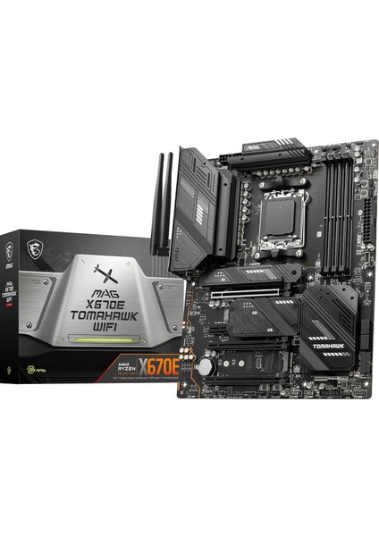 Mag X670E Tomahawk Wıfı Am5 Ddr5 6600MHZ(OC) 4x M.2 USB 3.2 HDMI Dp 2.5g Lan Amd Wıfı 6e Rgb Atx Anakart