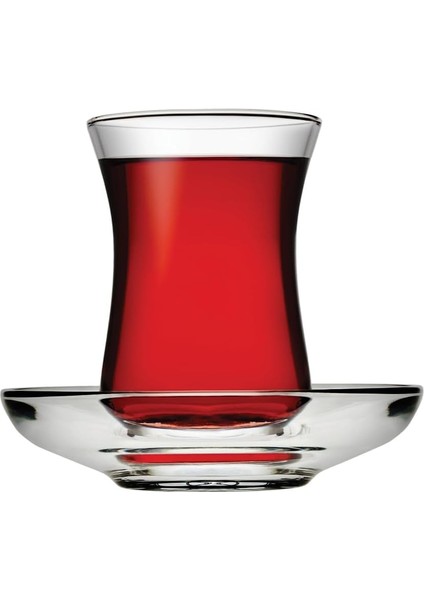 Üsküdar 6&apos;lı Çay Seti | Özel Hediye Kutusunda | 6 Adet + 6 Adet Tabak | Kapasitesi 120 cc