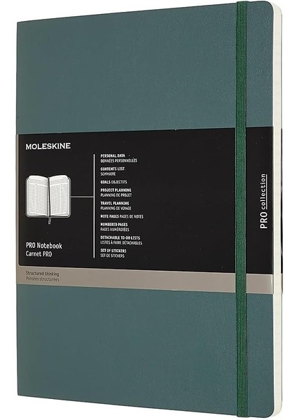 Pro Defter Xl Boy Orman Yeşili Yumuşak Kapak