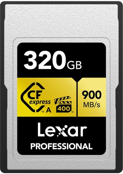 320GB Profesyonel Cfexpress Tip A Gold Serisi Hafıza Kartı, 900MB/S&APOS;YE Kadar Okuma, Sinema Kalitesinde 8k Video, Anma Vpg 400 (LCAGOLD320G-RNENG)