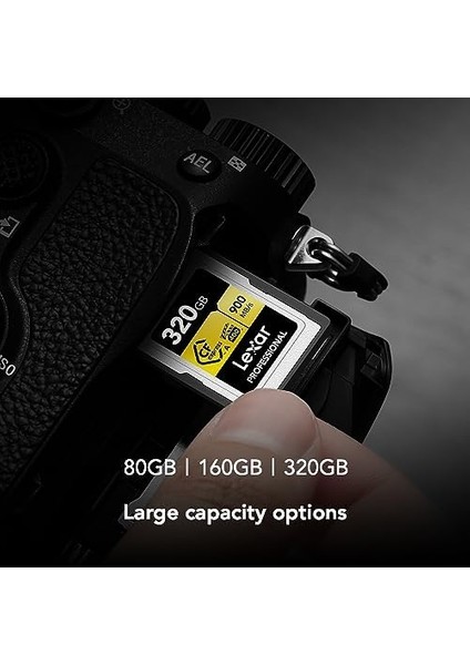 320GB Profesyonel Cfexpress Tip A Gold Serisi Hafıza Kartı, 900MB/S&APOS;YE Kadar Okuma, Sinema Kalitesinde 8k Video, Anma Vpg 400 (LCAGOLD320G-RNENG) fiyatları