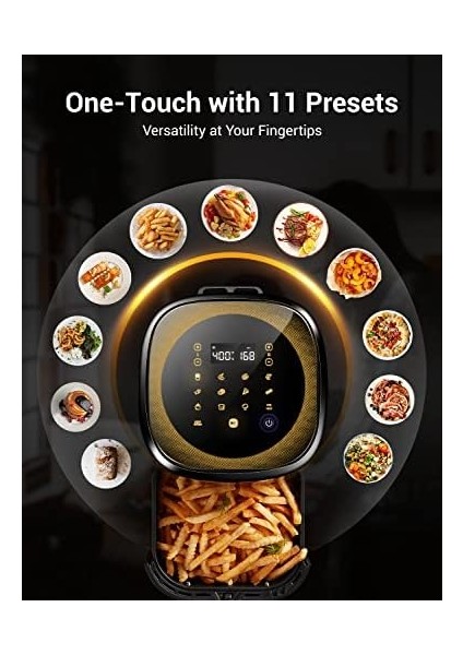 K10 Airfryer, Fritöz, 5 Litre Xl, 1500 W, Siyah fiyatları