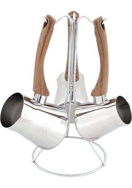 Definition 4 Parça Çelik Cezve Seti