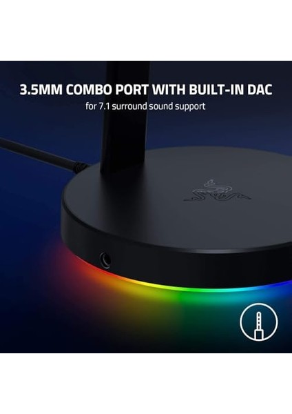Base Station V2 Chroma - USB Hub&apos;lı ve Rgb Aydınlatmalı Kulaklık Standı (7.1 Surround Sesli USB Hub, Entegre Kulaklık Tutucu, Kaymaz Stand, Chroma Rgb) Siyah fiyatları