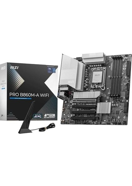 Msı MB Pro B860M-A Wıfı Soket 1851 Ddr5 8600MHZ(OC) 3xm.2 1x Tb4 HDMI Dısplay 5g Lan Wıfı 7 Matx modelleri