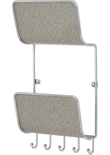 Mektupluk,anahtarlık,askılık 2 Katlı Metalik Gri