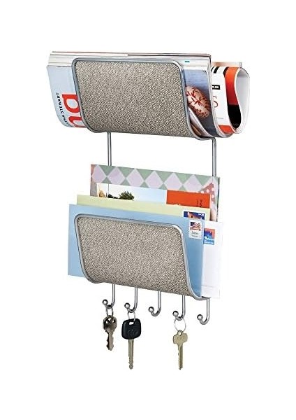 Mektupluk,anahtarlık,askılık 2 Katlı Metalik Gri fiyatları