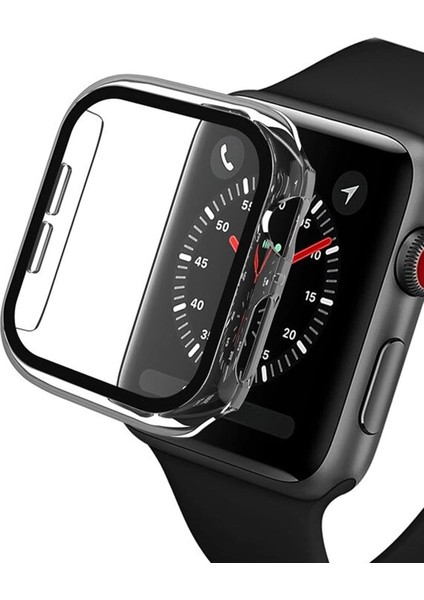 Seri 38MM /40MM /41MM ile Uyumlu Kasa ve Ekran Kılıf Temperli Cam 360 Derece