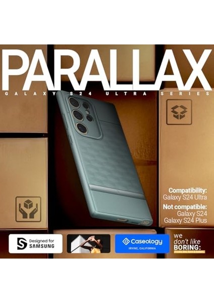 Galaxy S24 Ultra ile Uyumlu Kılıf Parallax Green - ACS07319 fiyatları
