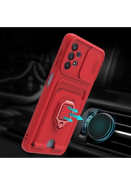 Galaxy A04S Kılıf Ipli Lens Sürgülü Yüzüklü Kartvizitli Silikon Zuma fiyatları