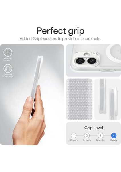 Ciel By 16 Plus ile Uyumlu Magsafe Kılıf Ultrasheer Mag Sararma Karşıtı Hava Kanalı Teknolojisi Askeri Sınıf Koruma Clear Mat Kapak - ACS08249 fiyatları