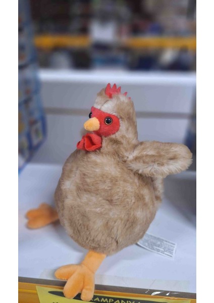 23 cm Oturan Peluş Tavuk Oyuncak - Yumuşak Dolgulu Sevimli Peluş Hayvan indirimleri