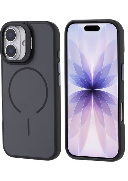 iPhone 17 Kılıf M-Safe Şarj Özellikli Kamera Standlı Notron Kılıf