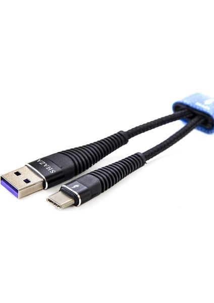USB Type-C Pd 5A 100 W Örgülü Hızlı Şarj ve Data Kablosu 1 Metre