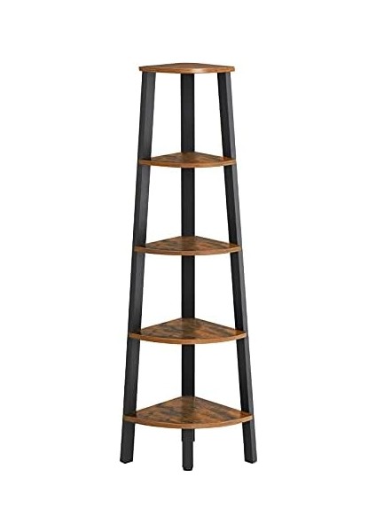 Köşe Rafı, Kitaplık 5 Katlı, Merdiven Raf, Saklama Dolabı, Oturma Odası Için Askısı, Endüstriyel Tarzda, Çelik Çerçeveli, ve Siyah LLS35X modelleri