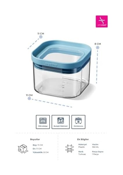 Kuru Gıda Saklama Kabı 550 ml modelleri