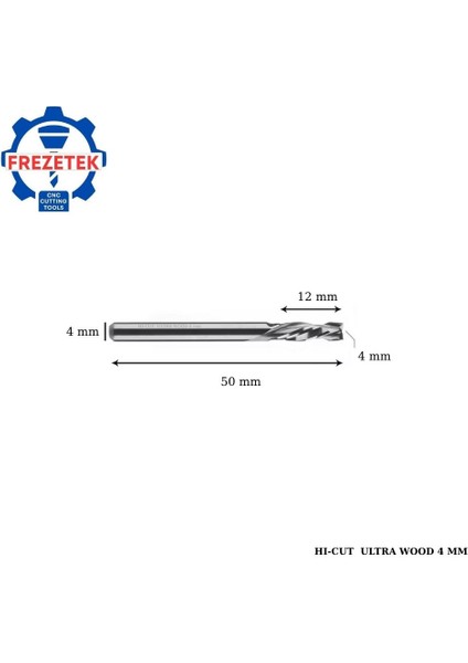 4 mm Karbür Ahşap Freze Ucu