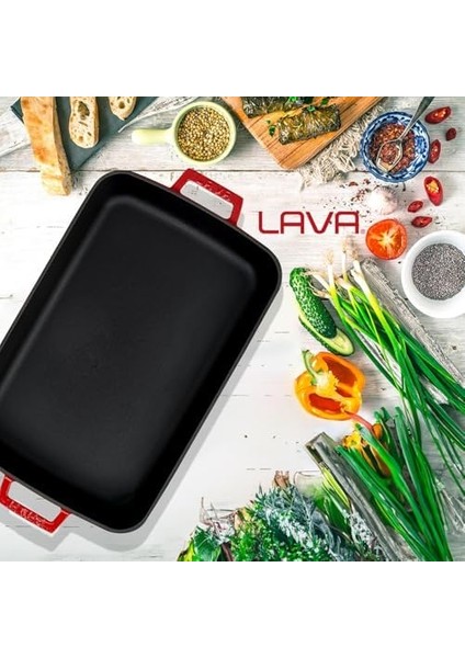 Döküm Tepsi Dikdörtgen 22 * 30 Kırmızı fiyatları