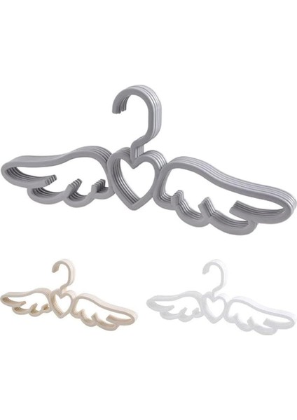 6 Adet Melek Şeklinde Kıyafet Askısı | 6&apos;lı Plastik Melek Şekilli Askı Seti