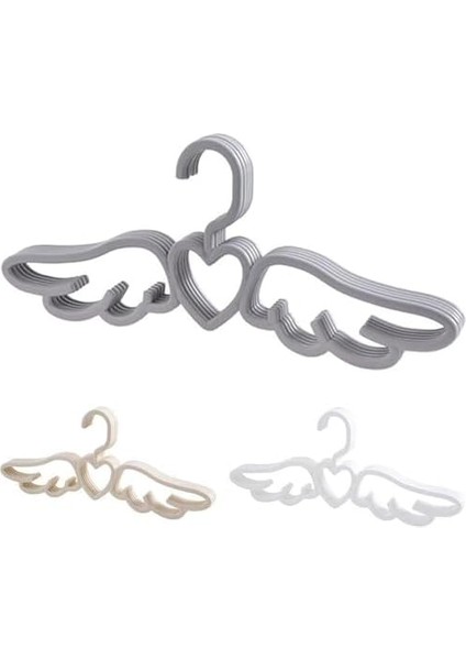 6 Adet Melek Şeklinde Kıyafet Askısı | 6&apos;lı Plastik Melek Şekilli Askı Seti modelleri