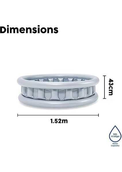 Büyük Metalik Uzay Gemisi Şişirilebilir Havuzu (152X43 Cm) 51080 fiyatları
