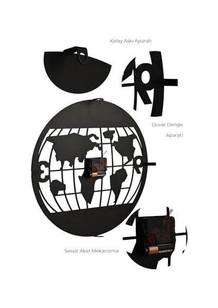 41 cm Metal Malzeme Akarsaniye Sessiz Mekanizma Dekoratif Duvar Saati fiyatları