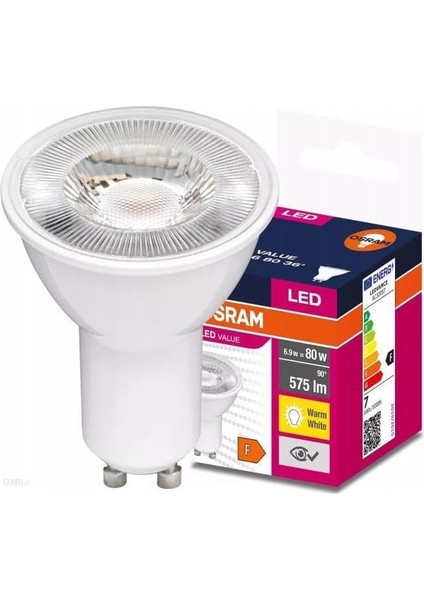 Ledvalue 6,9W(80W) PAR16 LED Spot Ampul Sarı 3000K - GU10 Duy