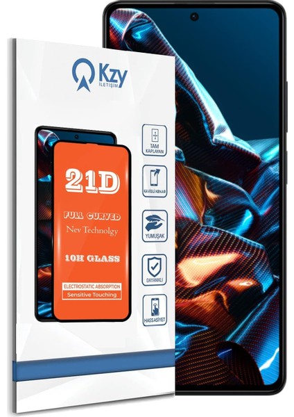 Kzy Iletişim X5 Pro 5g Tam Kaplayan 21D Temperli Ekran Koruyucu Cam