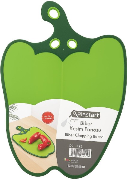 ve Hijyenik Plastik Kesim Panosu – Dolma Biber Desenli-Mutfakta Pratik ve Güvenli Kullanım