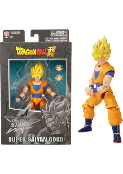 16 cm Dragon Ball Super Saiyan Goku Poz Verilebilir Figür, Dragon Stars Serisi