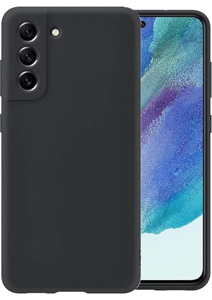 Galaxy S21 Fe Uyumlu Silky Kılıf, Kamera Korumalı Silikon, Siyah