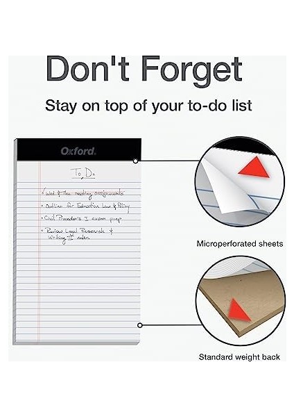 5 x 8 Yasal Ped, 12&apos;li Paket, Dar Çizgili, Beyaz Kağıt, Yazı Defteri Başına 50 Yaprak, Abd&apos;de Üretilmiştir (74019) fiyatları