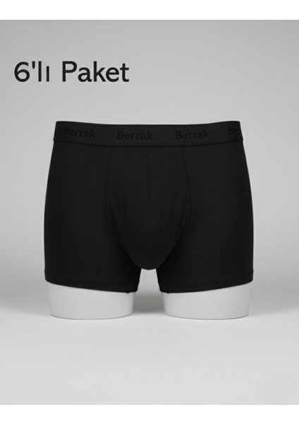 Erkek Boxer Modal Kumaş 6'lı Paket Extra Esnek Likralı Slim Fit - Berrak
